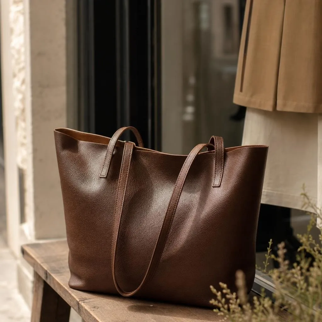Structured Leather Tote